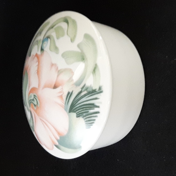 Limoges Handpainted Floral Porcelain Trinket Dish - Picture 2 of 9